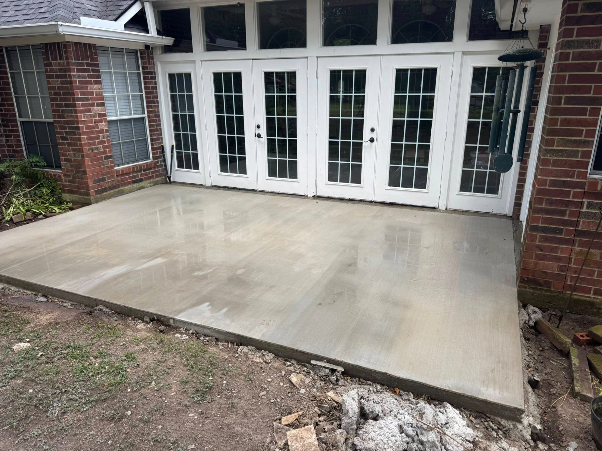 Concrete shop pad Houston